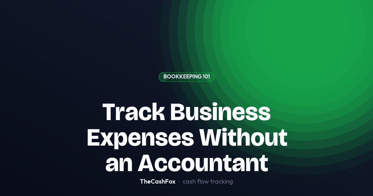 Small business owner sitting at a desk with notebook, receipts and calculator, organizing financial records