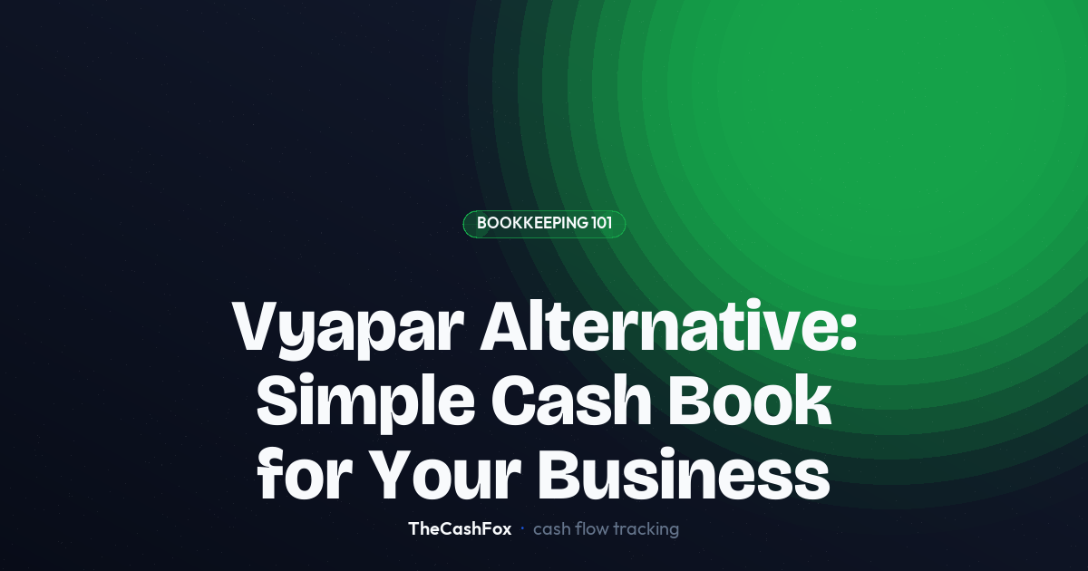A person seated at a desk with a laptop, receipts, and a notebook, tracking business finances